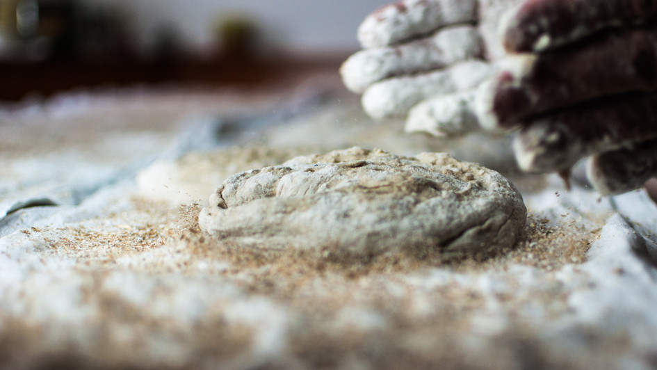 Fresh farmer bread made in South Tyrol